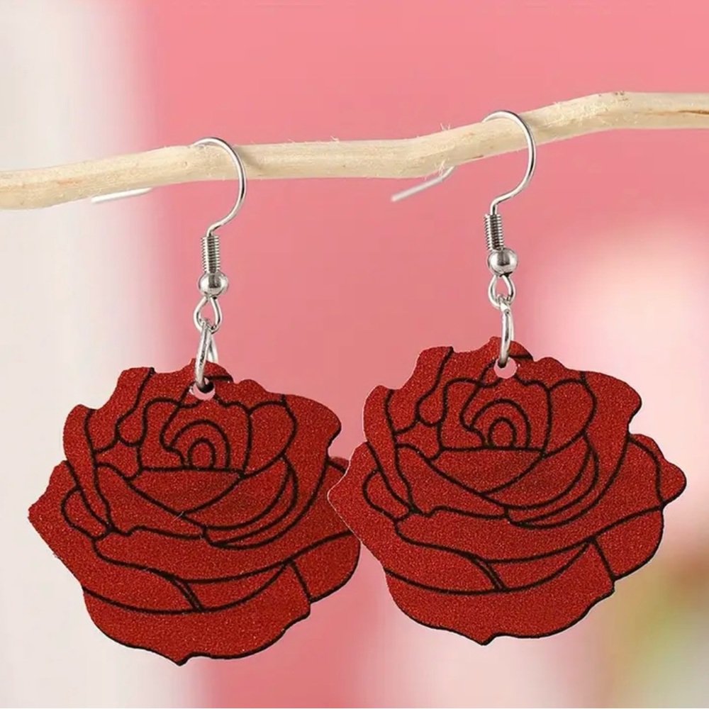 Rose earrings